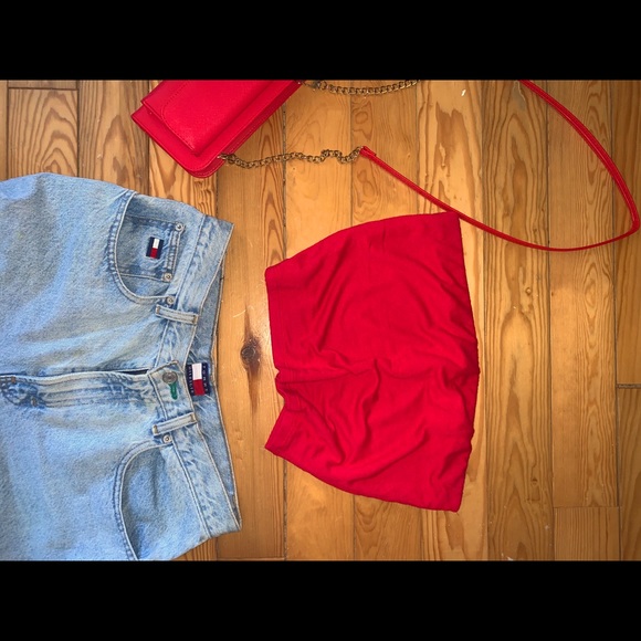Bright summer red crop top - Picture 1 of 3